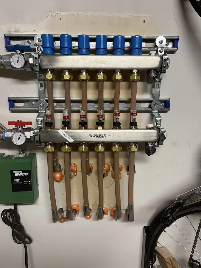 Plumber performing Gas Line Installation at a residential property in Princess Anne